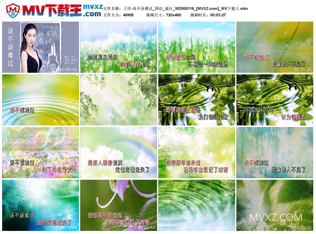 于洋-该不该难过_国语_流行_MD500119